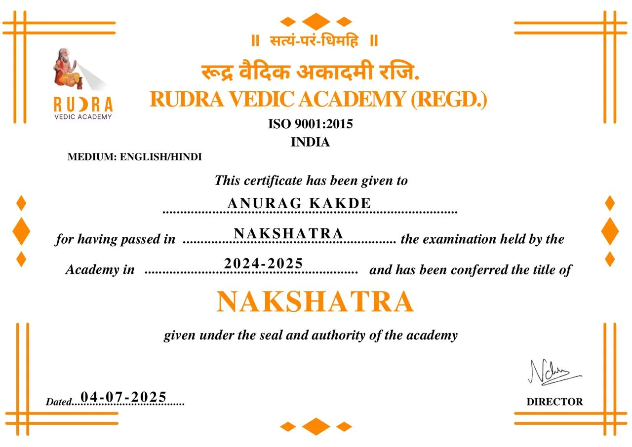 Diploma in Jyotish Acharya certificate